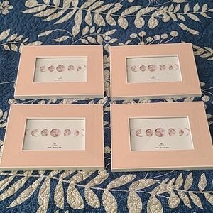Set of 4 NEW matching peach picture frames